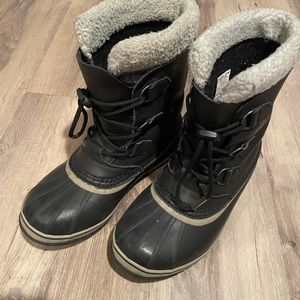 Sorel Boys Size 7 in Black Leather